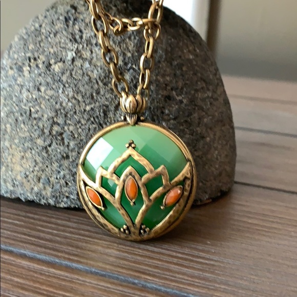 Lucky Brand Jewelry - Vintage Lucky Brand Lotus Jade Necklace.
